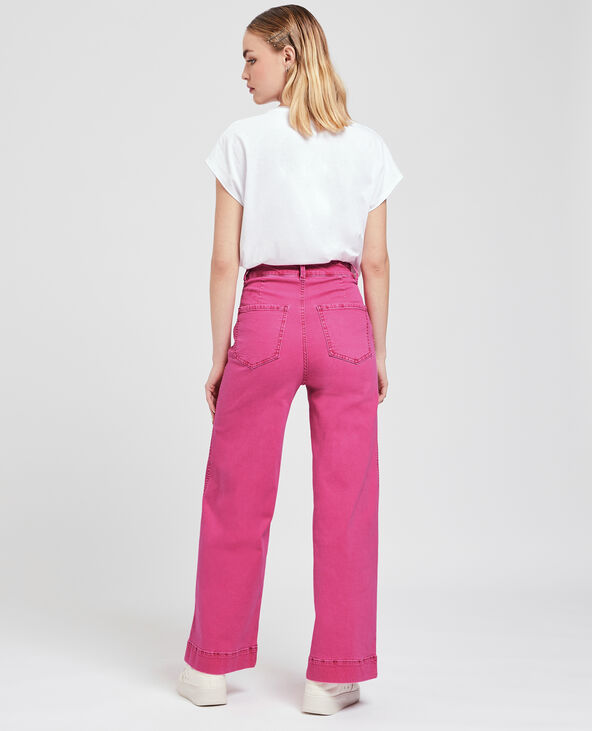 Jean large effet délavé rose - Pimkie
