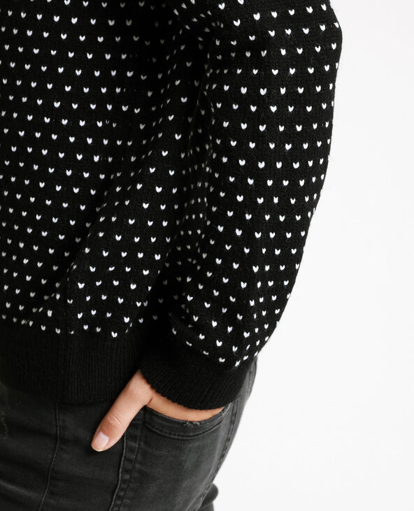 Pull bicolore noir - Pimkie