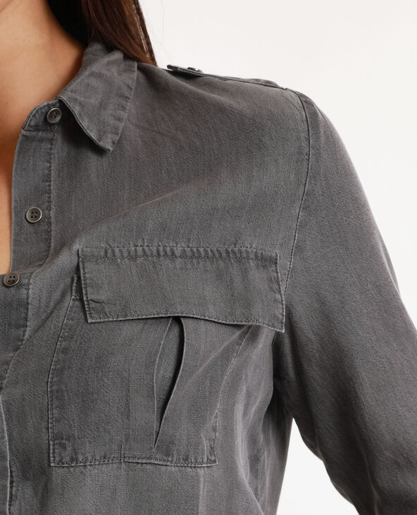 Chemise en sales jean grise femme