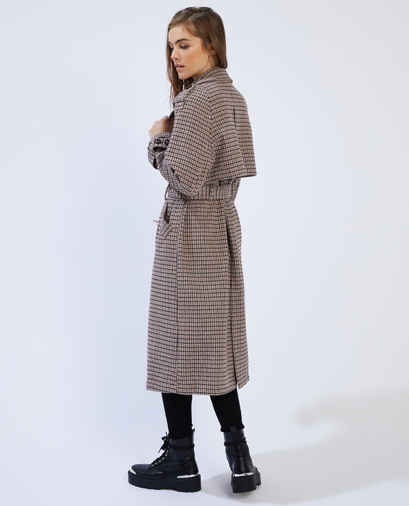 Manteau long oversize double boutonnage rose - Pimkie