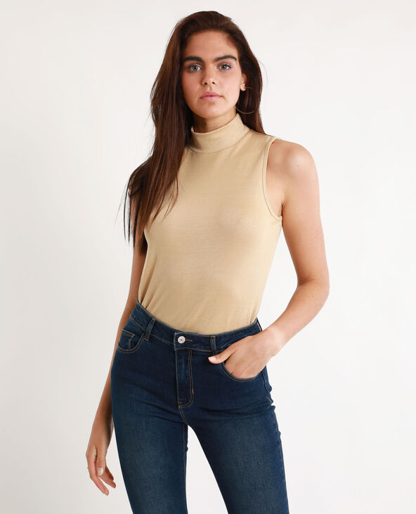 Top col montant beige - Pimkie