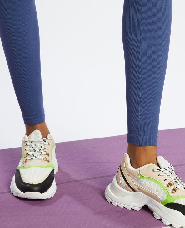 Legging maille côtelée bleu foncé - Pimkie