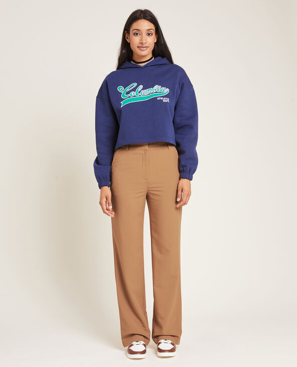 Pantalon large et droit taille haute camel - Pimkie