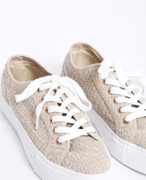 Baskets à semelle épaisse beige - Pimkie