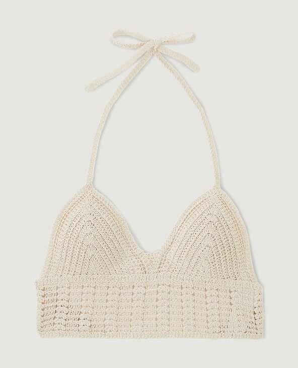 Top dos-nu en crochet sable - Pimkie