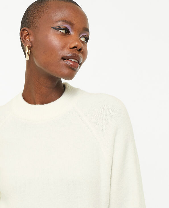 Pull col rond avec laine blanc - Pimkie