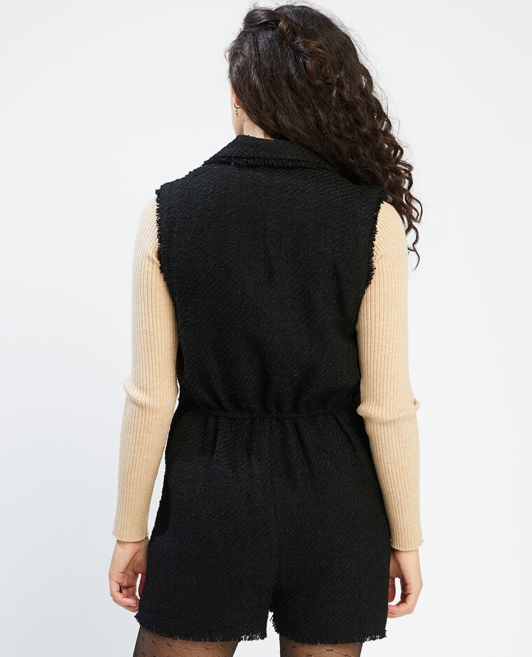 Combishort tweed noir - Pimkie