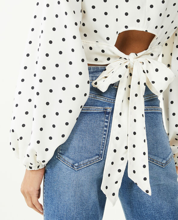 Blouse courtes manches bouffantes écru - Pimkie