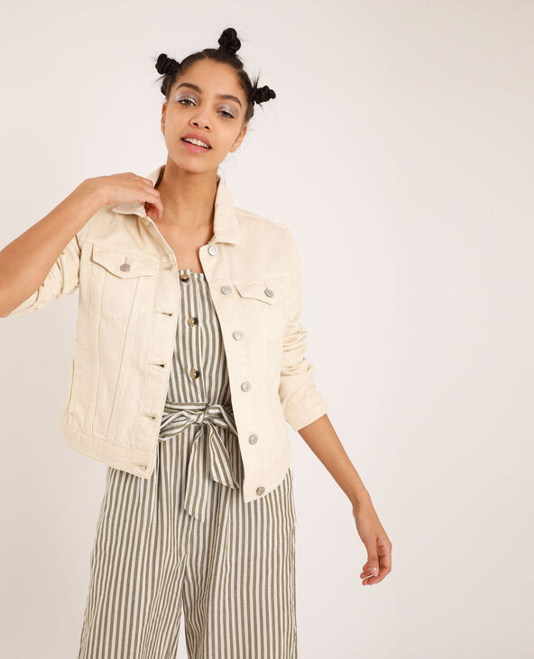 Veste hotsell jean ecru
