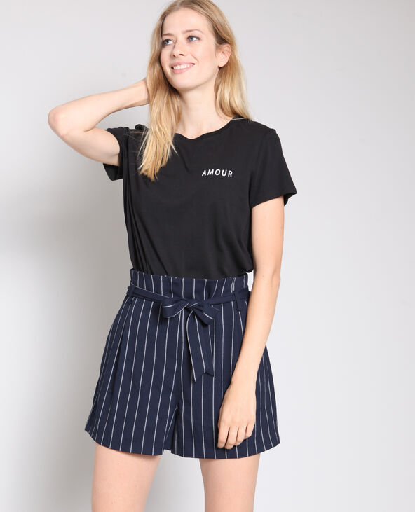 T-shirt amour noir - Pimkie
