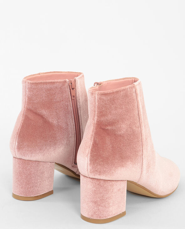 Boots velours vieux rose - Pimkie