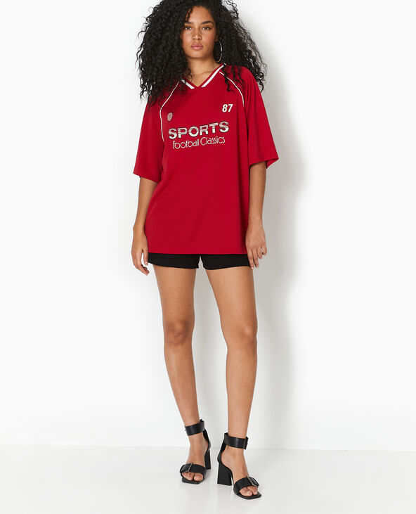 Maillot de foot oversize rouge - Pimkie