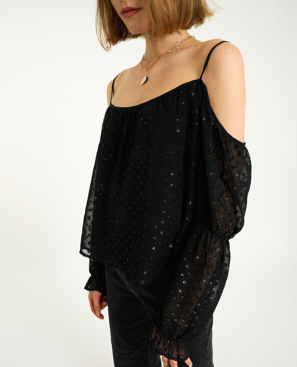 Blouse épaules nues noir - Pimkie