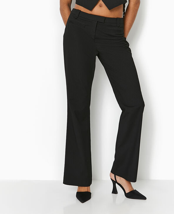 Pantalon flare taille basse gris foncé - Pimkie
