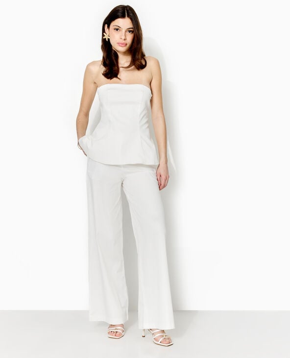 Pantalon droit city taille standard blanc - Pimkie