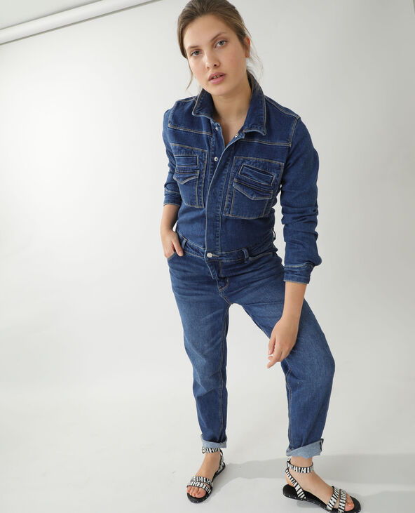 Combinaison en jean bleu - Pimkie