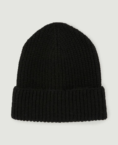 Bonnet avec revers noir - Pimkie