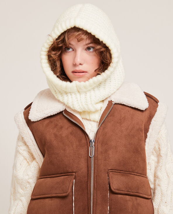 Cagoule tricot écru - Pimkie