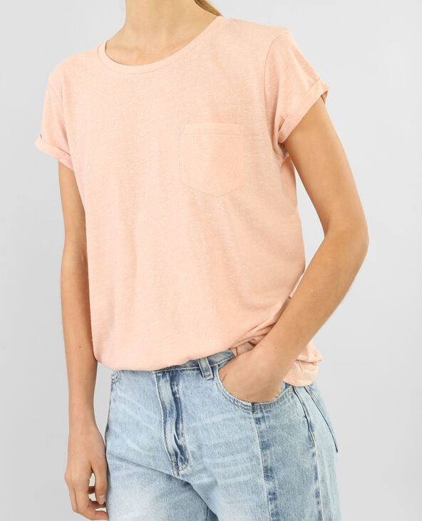 T-shirt femme moucheté rose clair - Pimkie