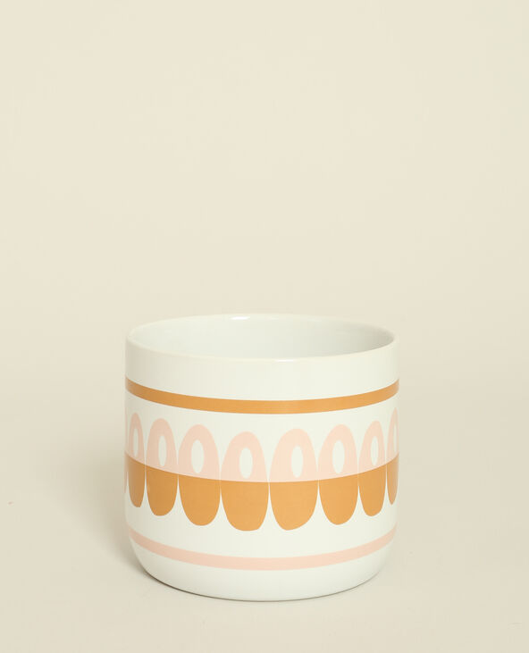 Cache-pot à motifs blanc - Pimkie