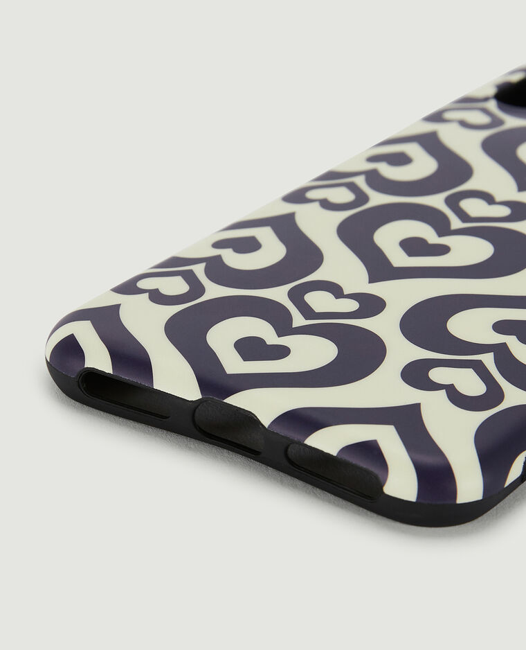 Coque iPhone "cœurs" blanc - Pimkie