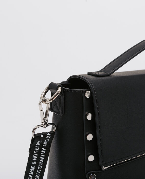 Sac cartable clouté noir - Pimkie