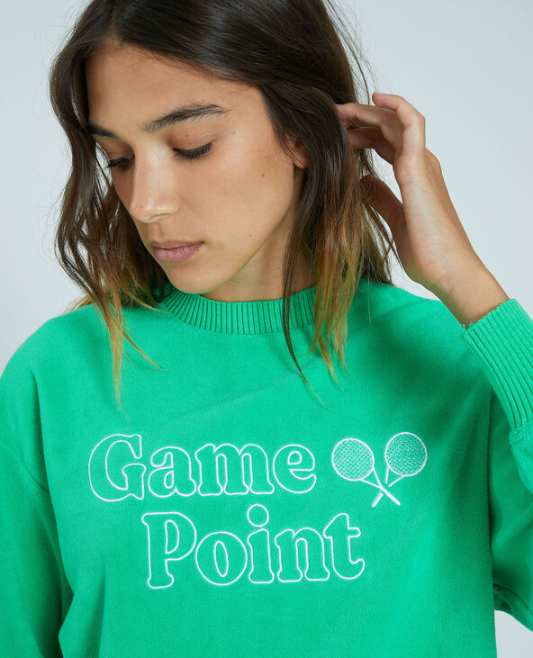 Sweat éponge vert - Pimkie