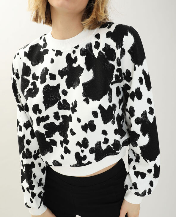 Sweat vache blanc - Pimkie