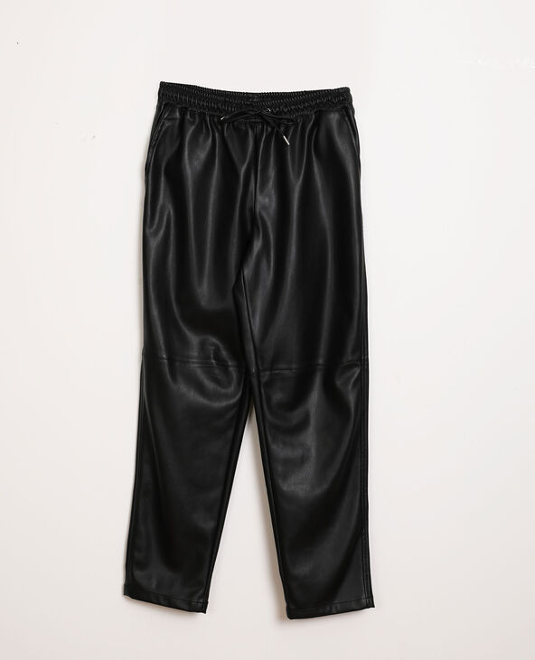 Pantalon en simili cuir noir - Pimkie