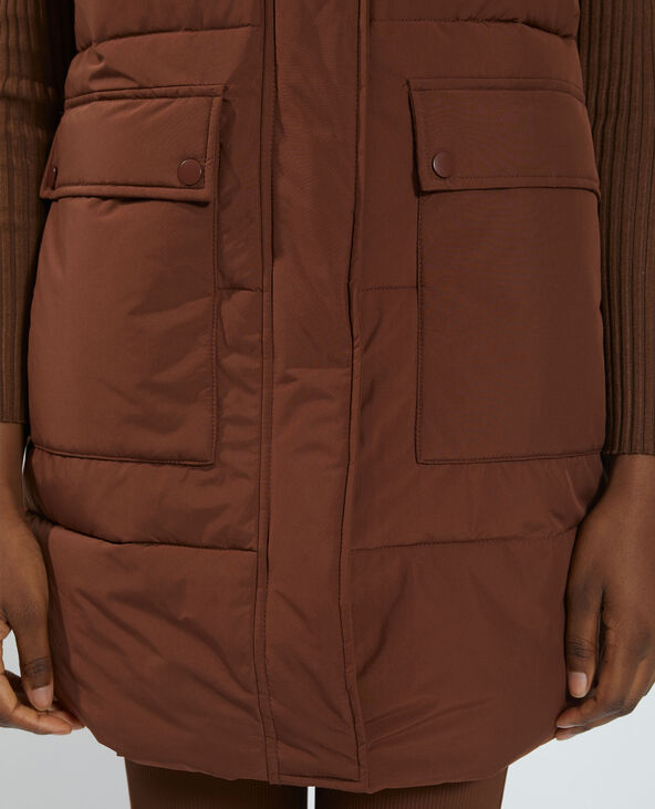 Doudoune matière 100% recyclée marron - Pimkie