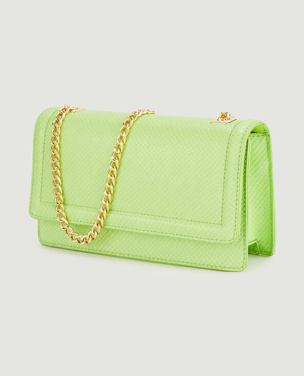 Sac rigide effet serpent vert anis - Pimkie