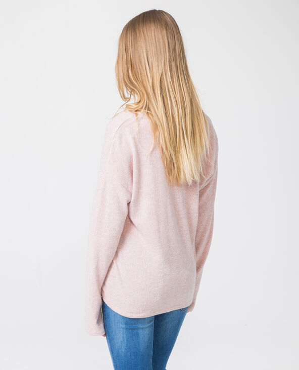 Pull col V rose clair - Pimkie