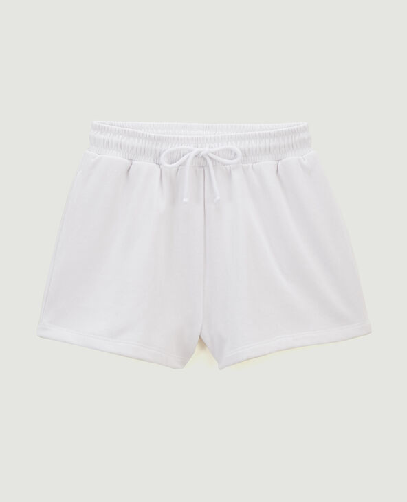 Short en molleton blanc - Pimkie