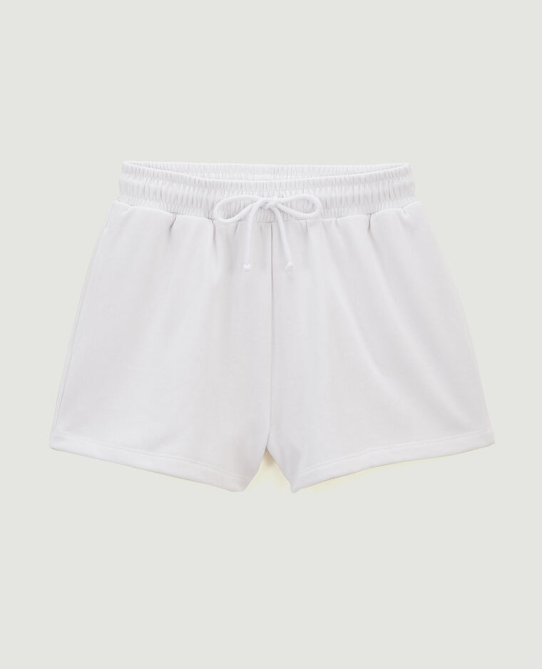 Short en molleton blanc - Pimkie