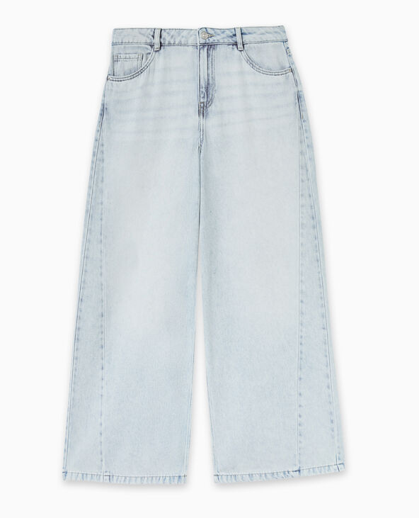 Jean wide ultra large taille basse bleu clair - Pimkie