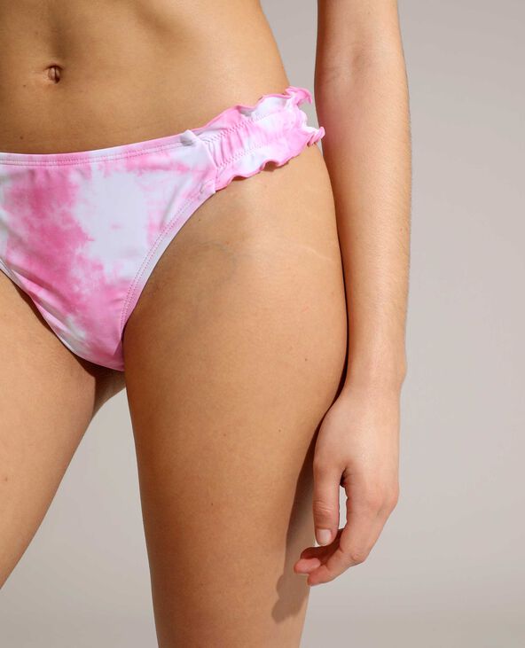 Bas de maillot de bain culotte tie and dye rose clair - Pimkie