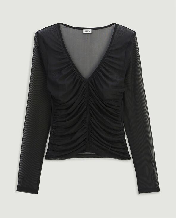 Top en maille micro-mesh noir - Pimkie