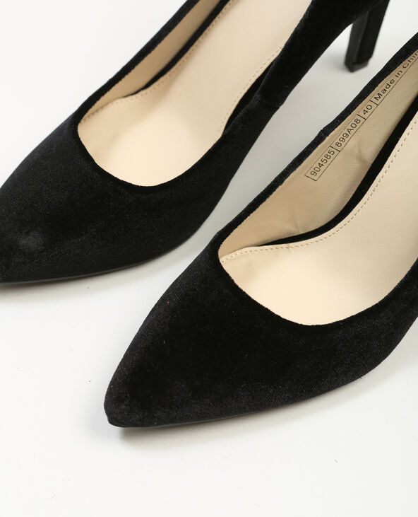 Escarpins velours noir - Pimkie