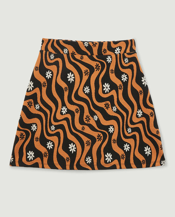 Jupe courte en maille marron - Pimkie