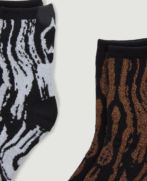 Lot de 2 paires de chaussettes noir - Pimkie