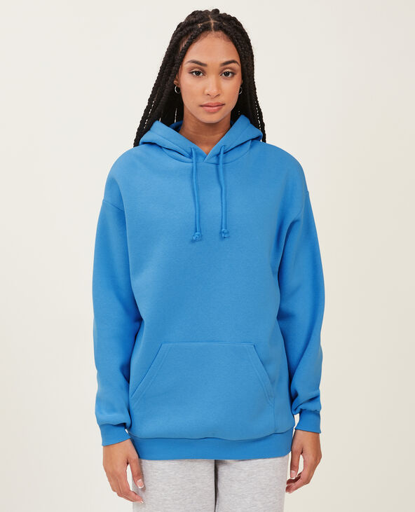 Sweat capuche oversize bleu - Pimkie