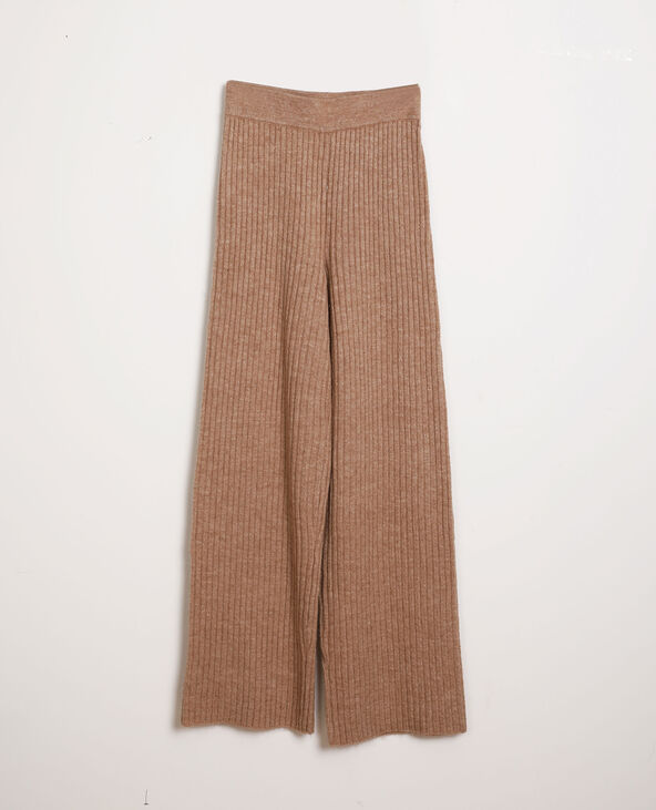 Pantalon tricot beige - Pimkie