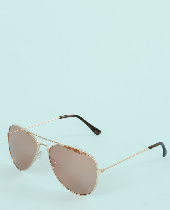 Lunettes de soleil aviateur marron - Pimkie