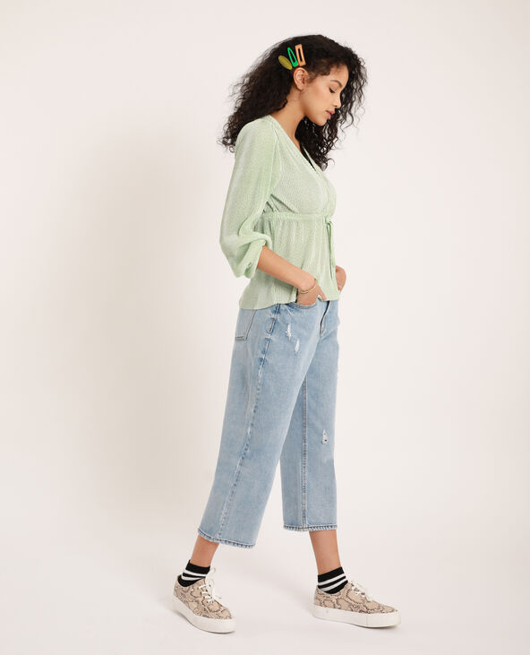 Blouse plissée vert de gris - Pimkie