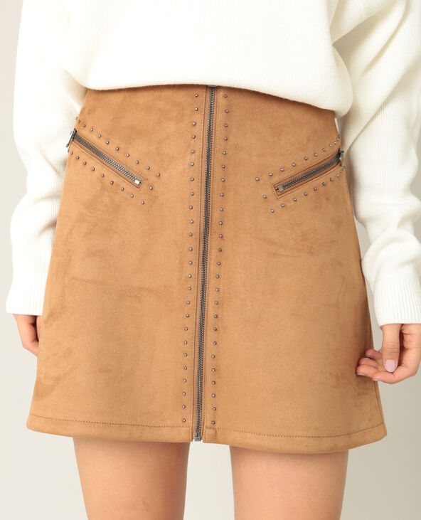 Jupe camel suedine clearance