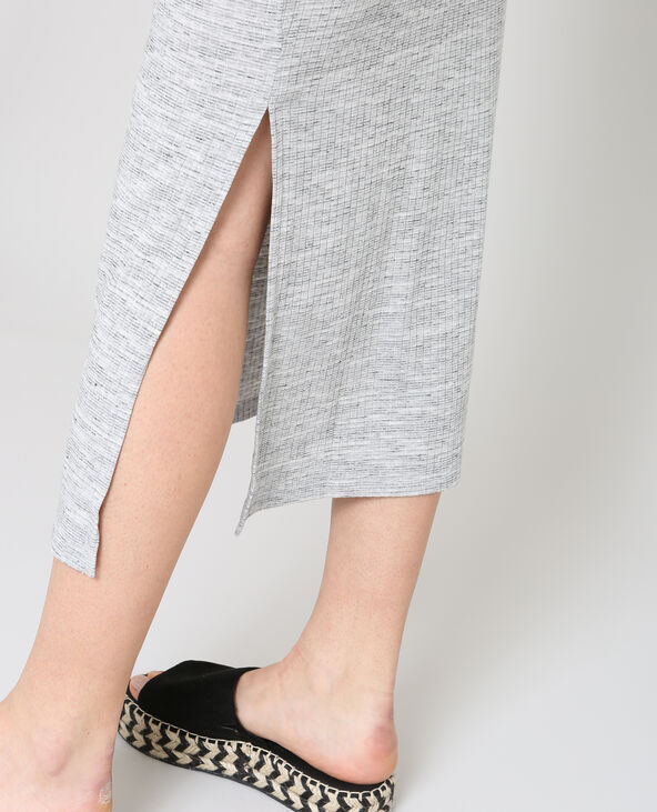 Robe longue moulante gris chiné - Pimkie