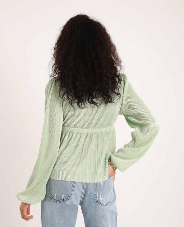 Blouse plissée vert de gris - Pimkie