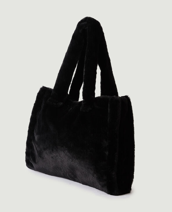 Sac cabas moumouté noir - Pimkie