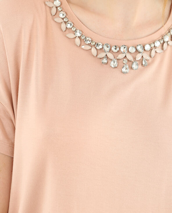 T-shirt à bijoux rose clair - Pimkie