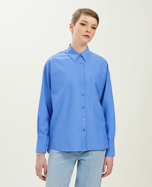 Chemise manches longues bleu - Pimkie